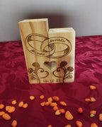 Bougeoirs en bois personnalisés pour couple ou mariage