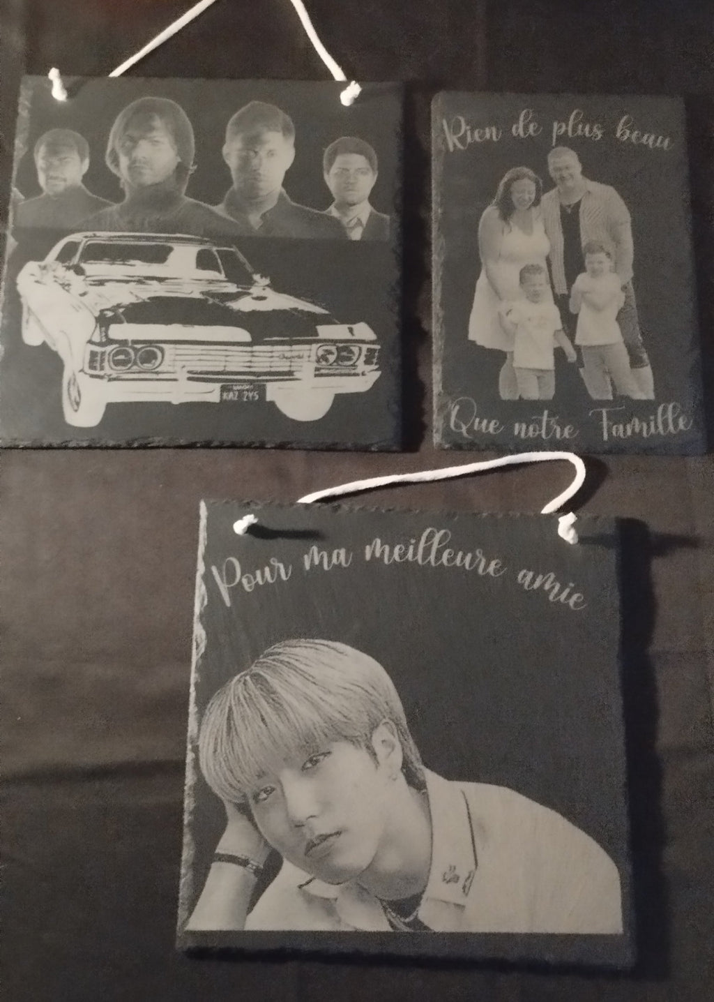 Plaque décorative en ardoise personnalisée Gravenvie