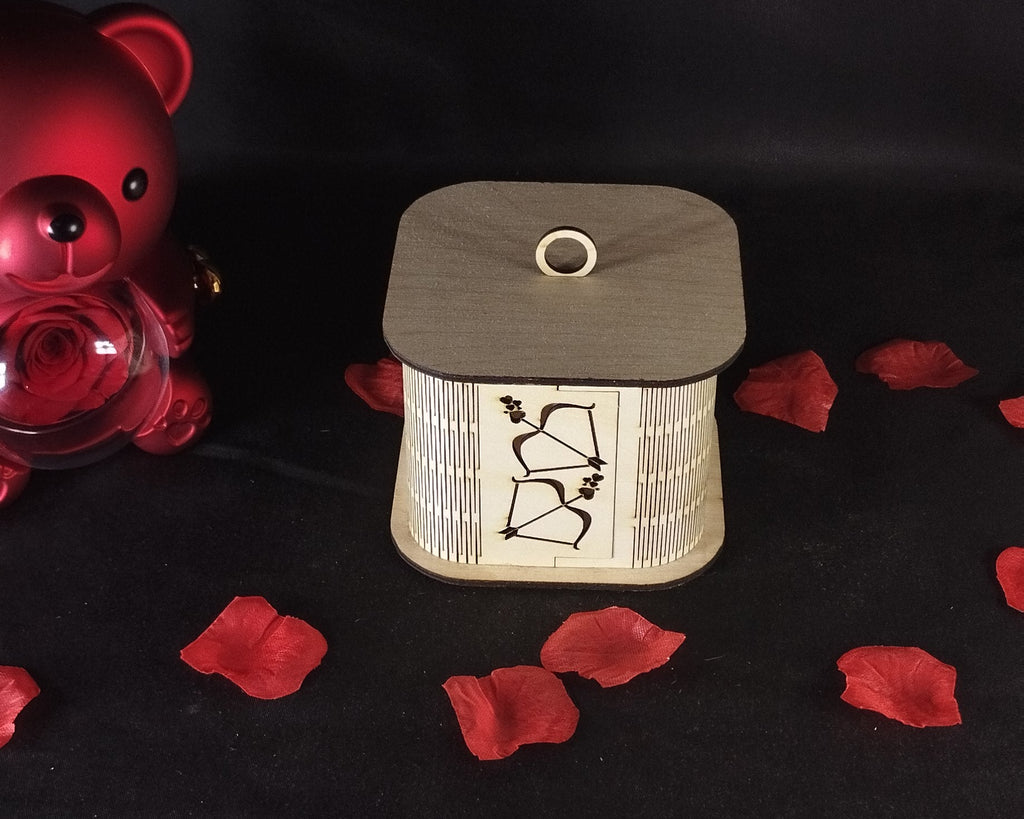 Photophore en bois avec bougie LED