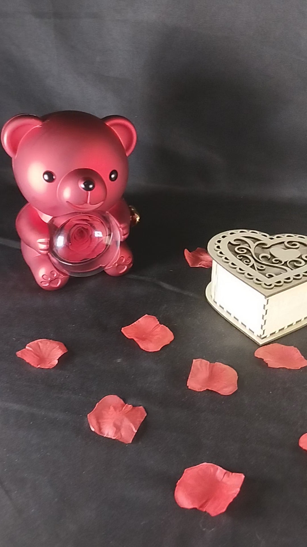 Boîte cœur en bois – Écrin cadeau Saint Valentin