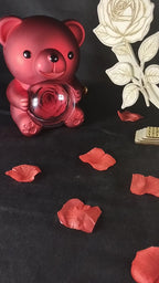 Cœur « Je t’aime » en bois avec rose personnalisable
