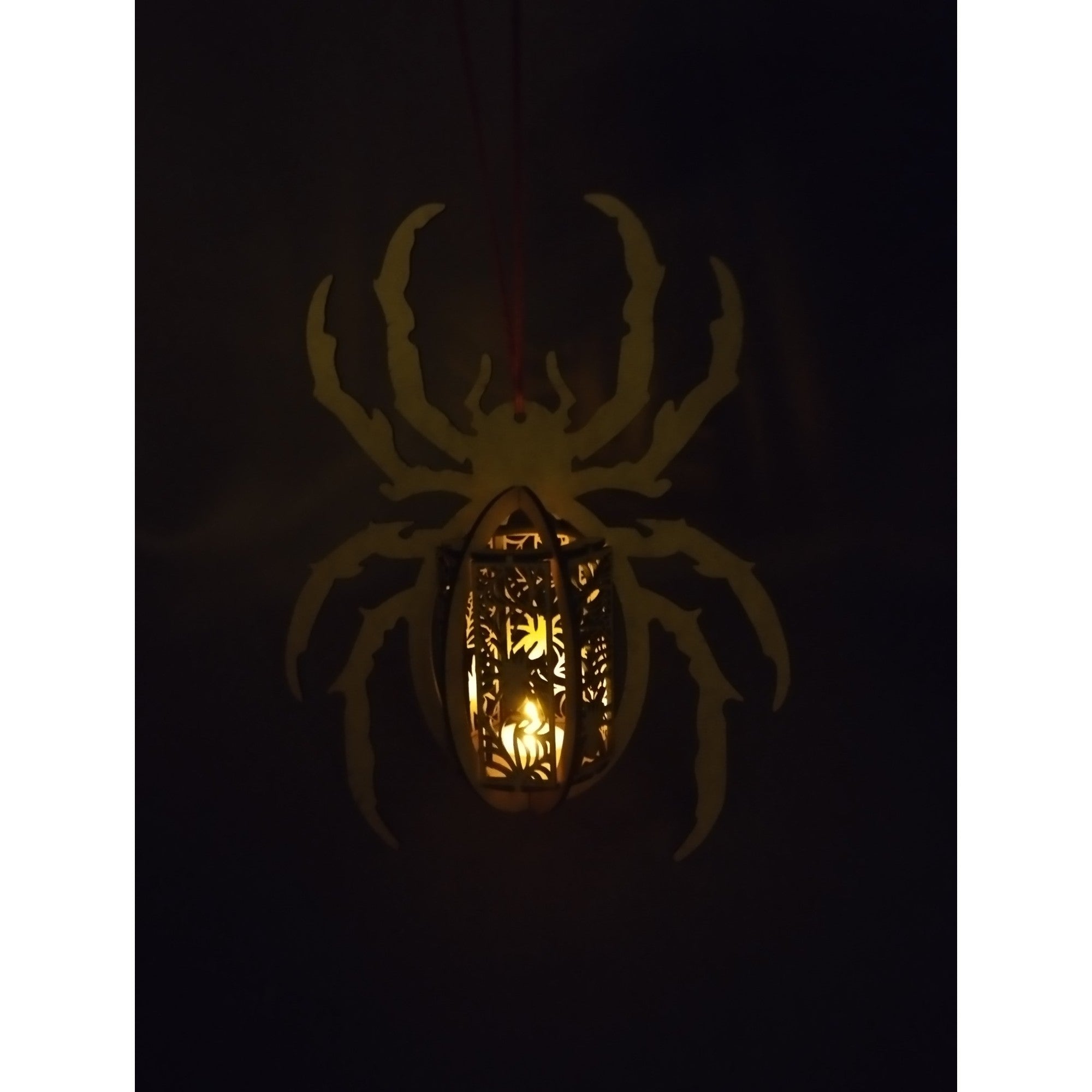 🕷️ Lanterne Araignée d’Halloween – Décoration artisanale effrayante